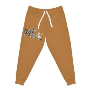 Athletic Joggers with MLK Design, Comfortable Jogging Pants, Sportswear Gift, Activewear, Fitness Apparel, Red Joggers