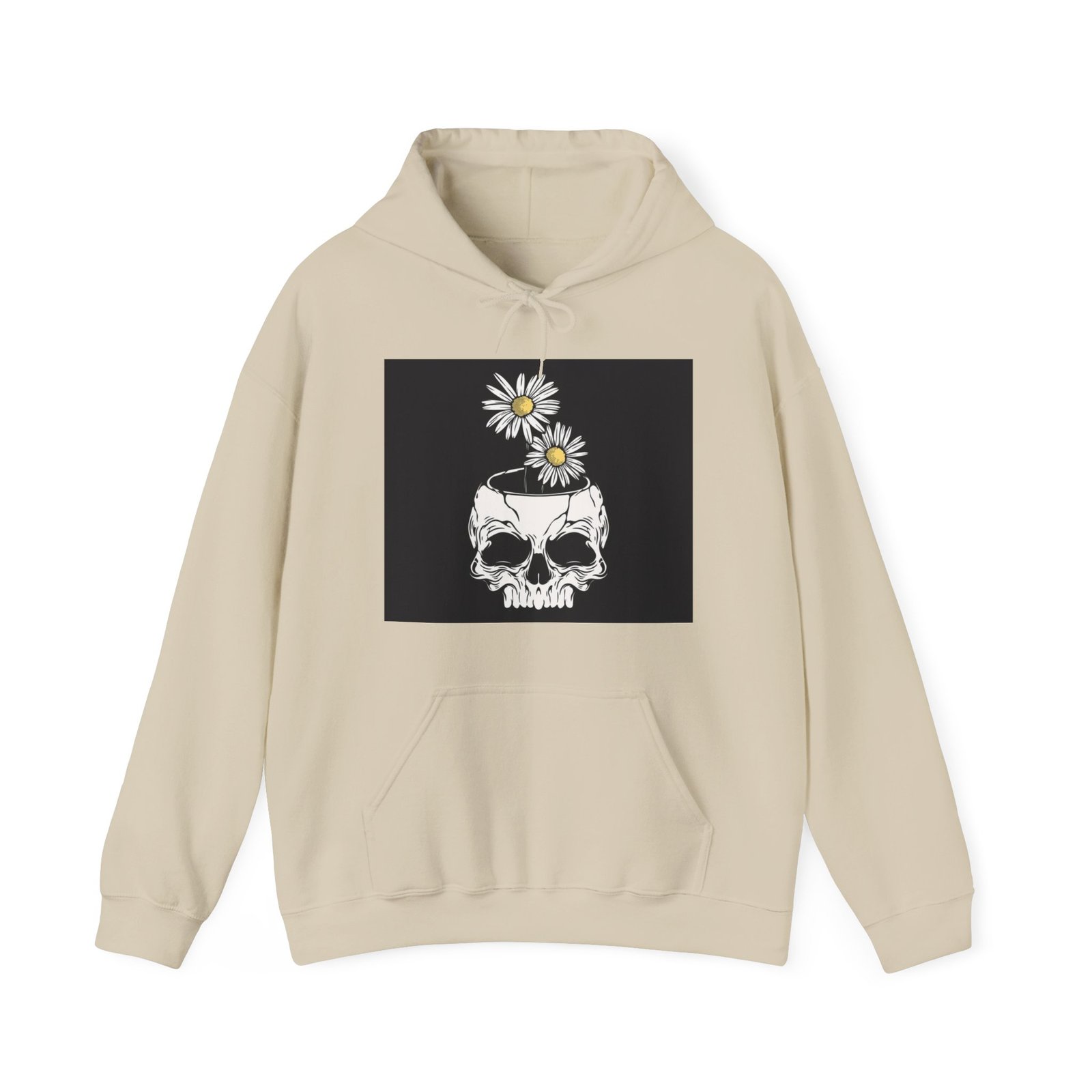 Skull Roses Tattoo Flowers Hoodie, Gothic Sweatshirt, Edgy Pullover, Dark Floral - Image 13