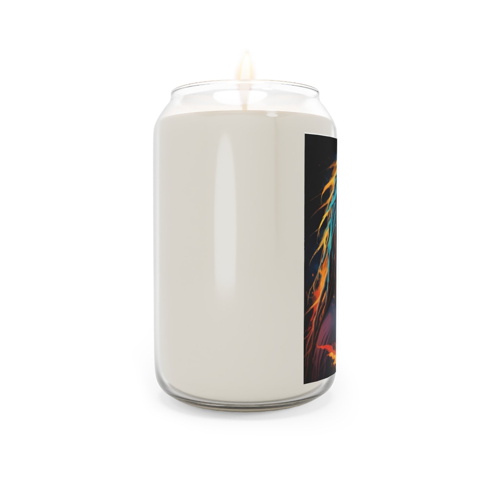 Scented Candle, Rasta Reggae Dreadlocks Design, 13.75oz - Image 3