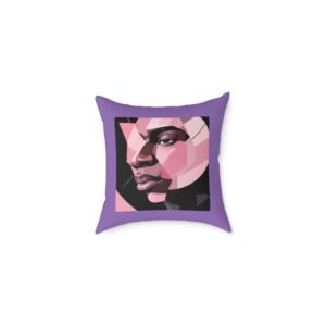 Abstract Square Poly Canvas Pillow