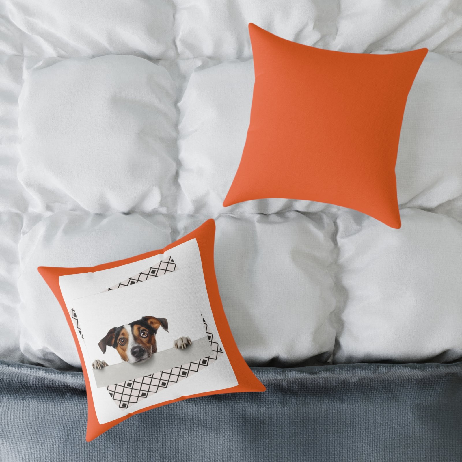 Jack Russell Square Poly Canvas Pillow 08 - Image 8