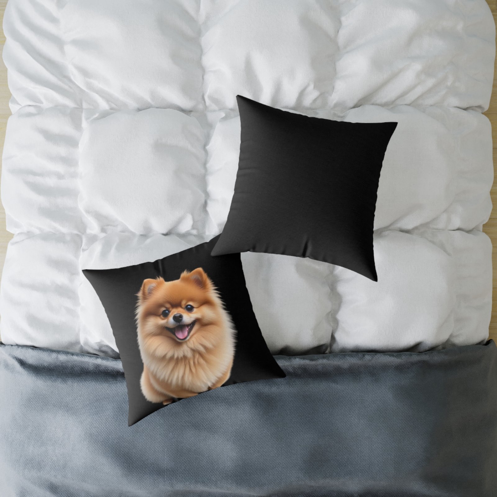 Pomeranian Dog Square Poly Canvas Pillow - Image 12