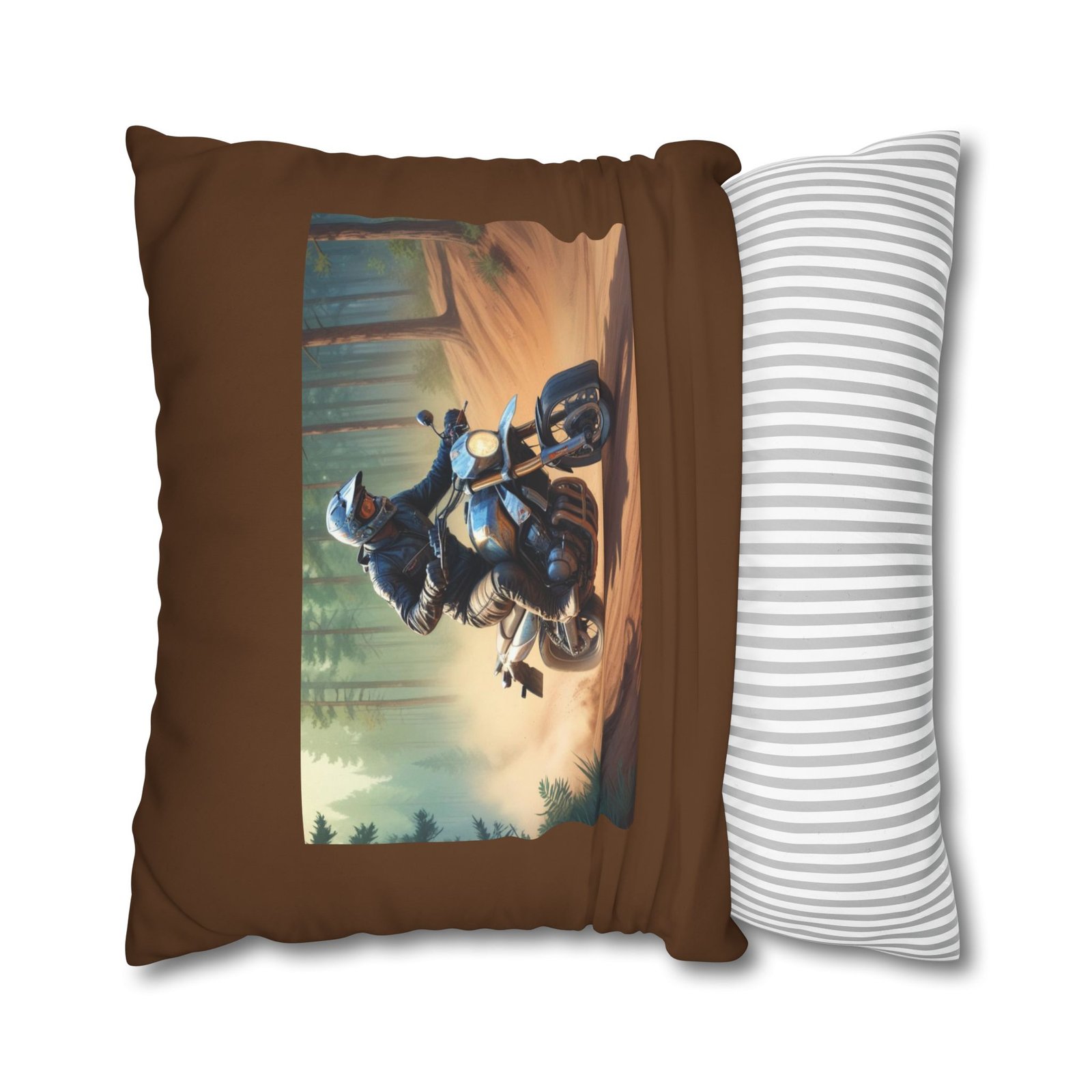Scrambling Bikes Square Poly Canvas Pillowcase - Image 18