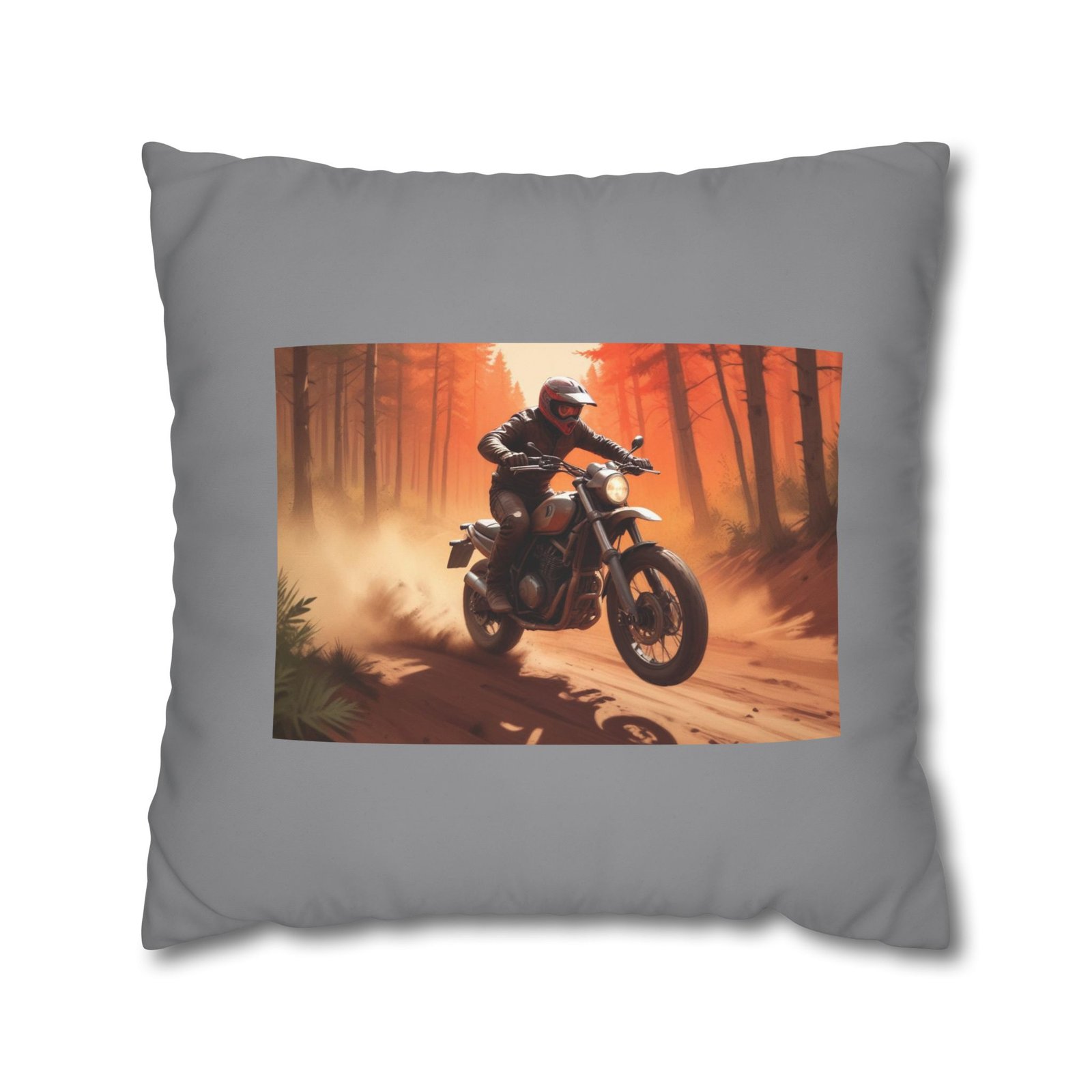 Scrambling Bikes Square Poly Canvas Pillowcase - Image 13