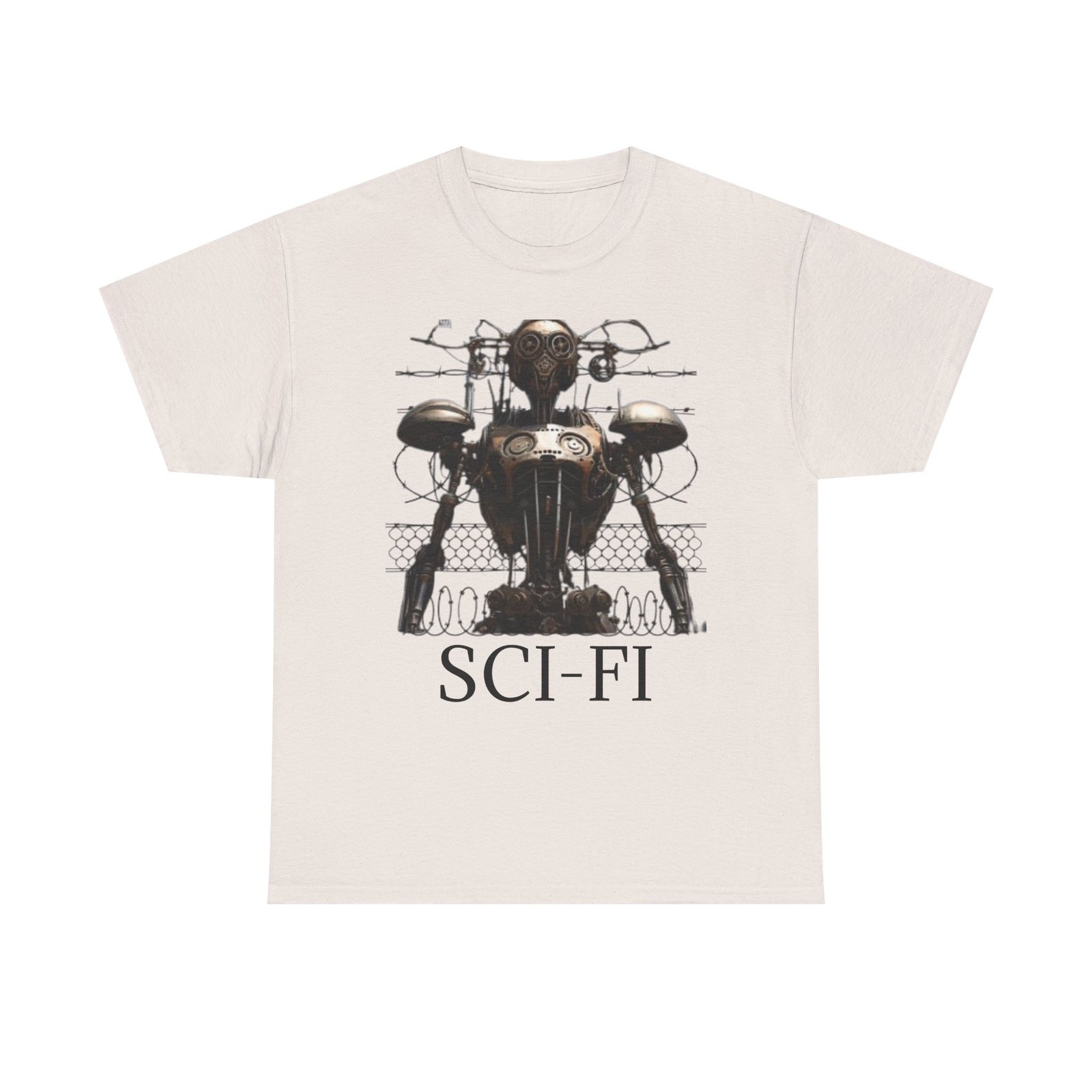 Sci-Fi Robot Futuristic Tee, Unisex Cotton T-Shirt, Geeky Clothing, Perfect Gift for Sci-Fi Lovers, Casual Wear, Unique Graphic Tee - Image 13