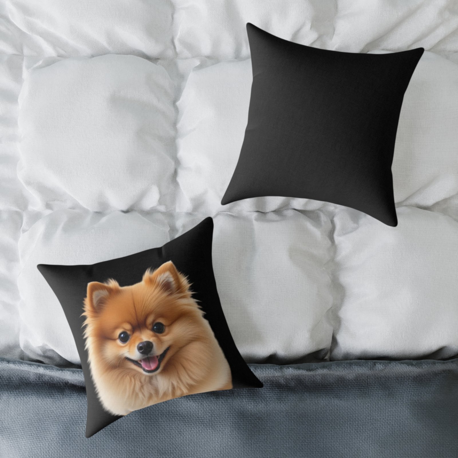 Pomeranian Dog Square Poly Canvas Pillow - Image 8