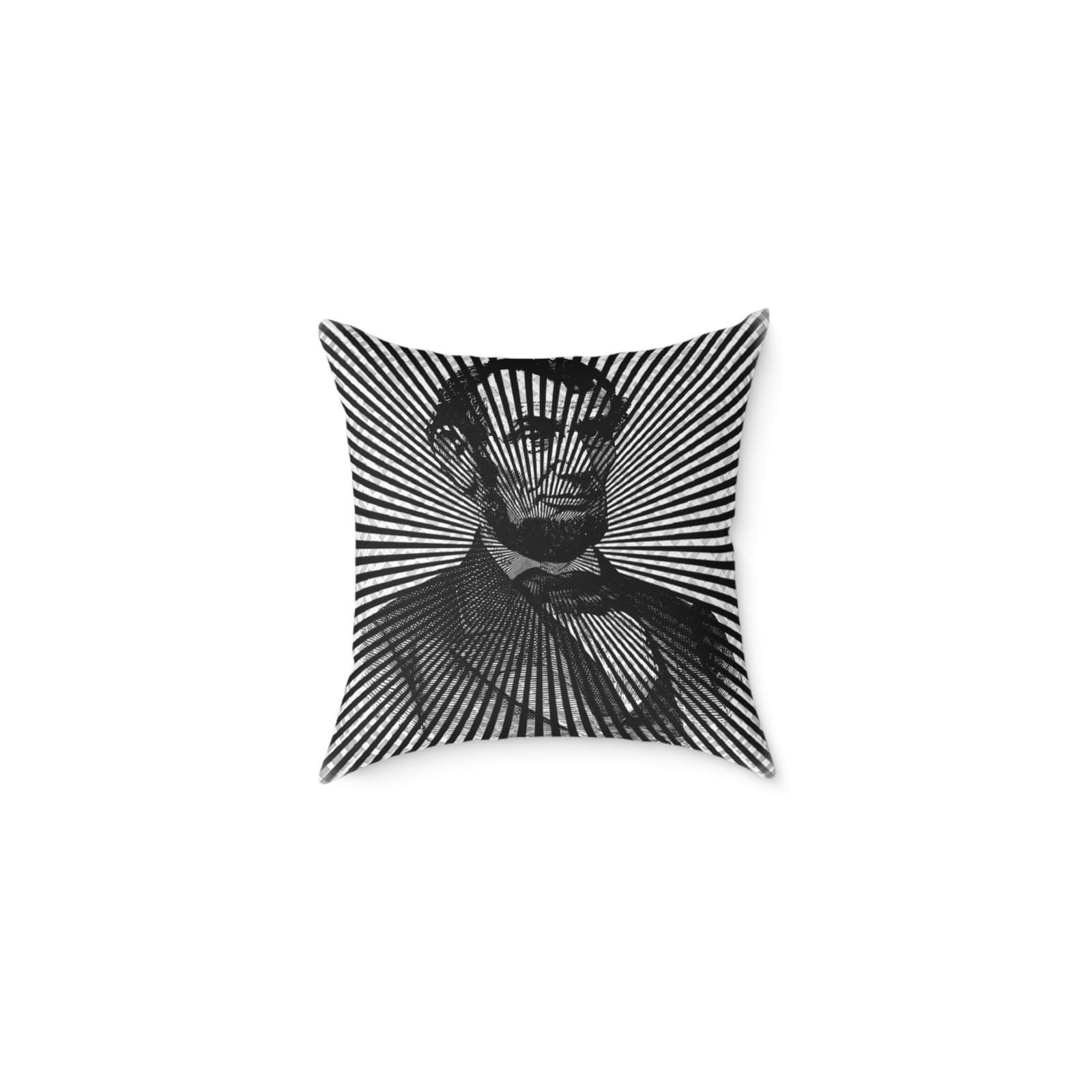 Abraham Lincoln Square Poly Canvas Pillow