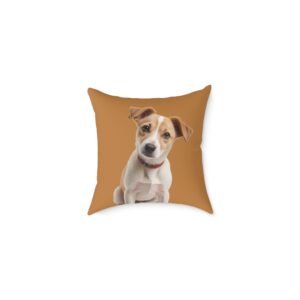 Jack Russell Square Poly Canvas Pillow