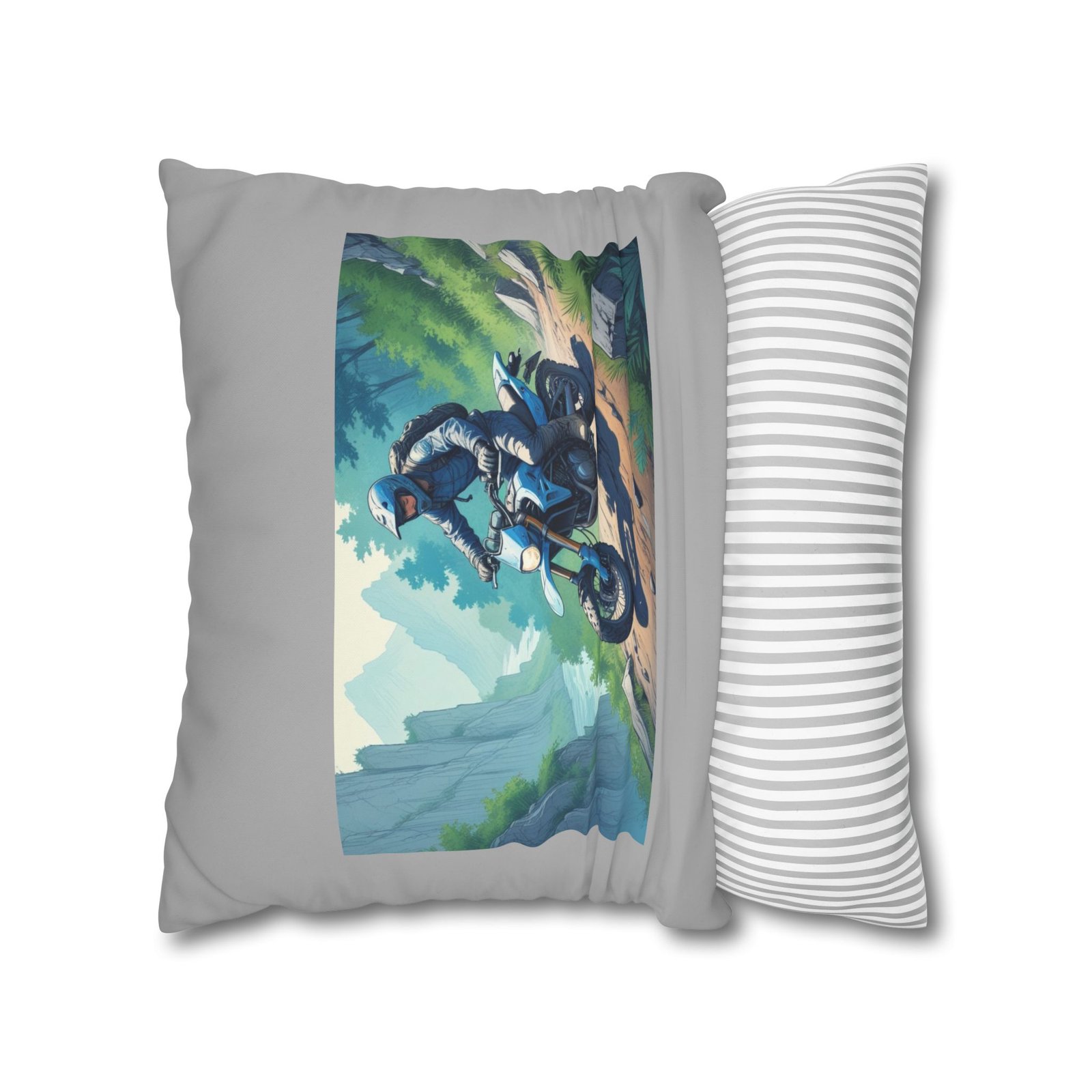Scrambling Bikes Square Poly Canvas Pillowcase - Image 10