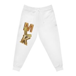 Athletic Joggers with MLK Design, Comfortable Jogging Pants, Sportswear Gift, Activewear, Fitness Apparel, Red Joggers