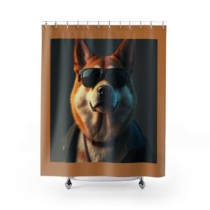 Akita Pet Dog Lover Funny Shower Curtain | Cozy Pet Decor, Dog Lover Gift, Rustic Bathroom Accessory, Home Decoration