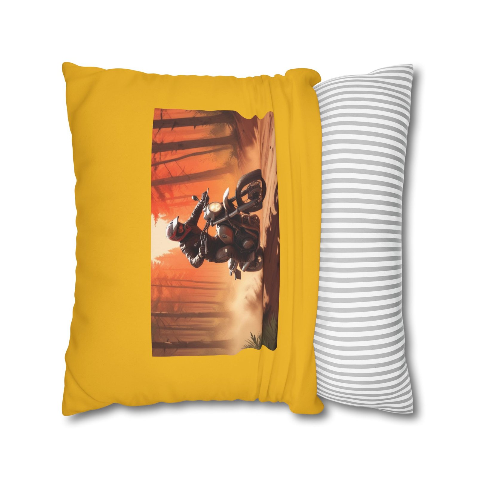 Scrambling Bikes Square Poly Canvas Pillowcase - Image 14