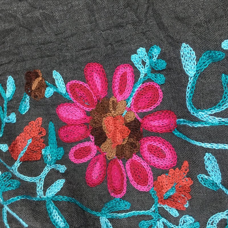 Indian Nibor Cotton And Linen Scarf - Image 5