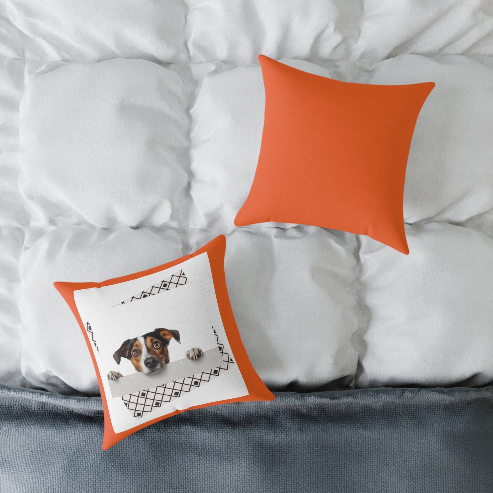 Jack Russell Square Poly Canvas Pillow 08 - Image 4