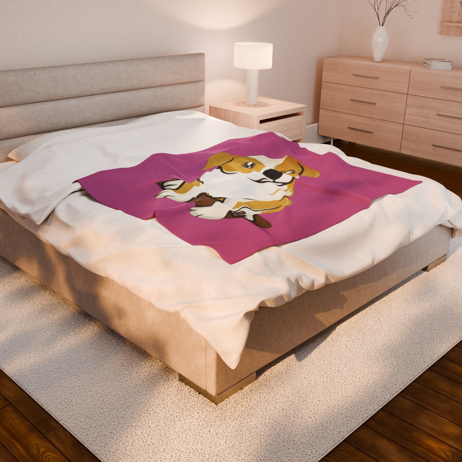 Terrier Dog Custom Dog Portrait Velveteen Plush Blanket | Cozy Pet Lover Gift - Image 8