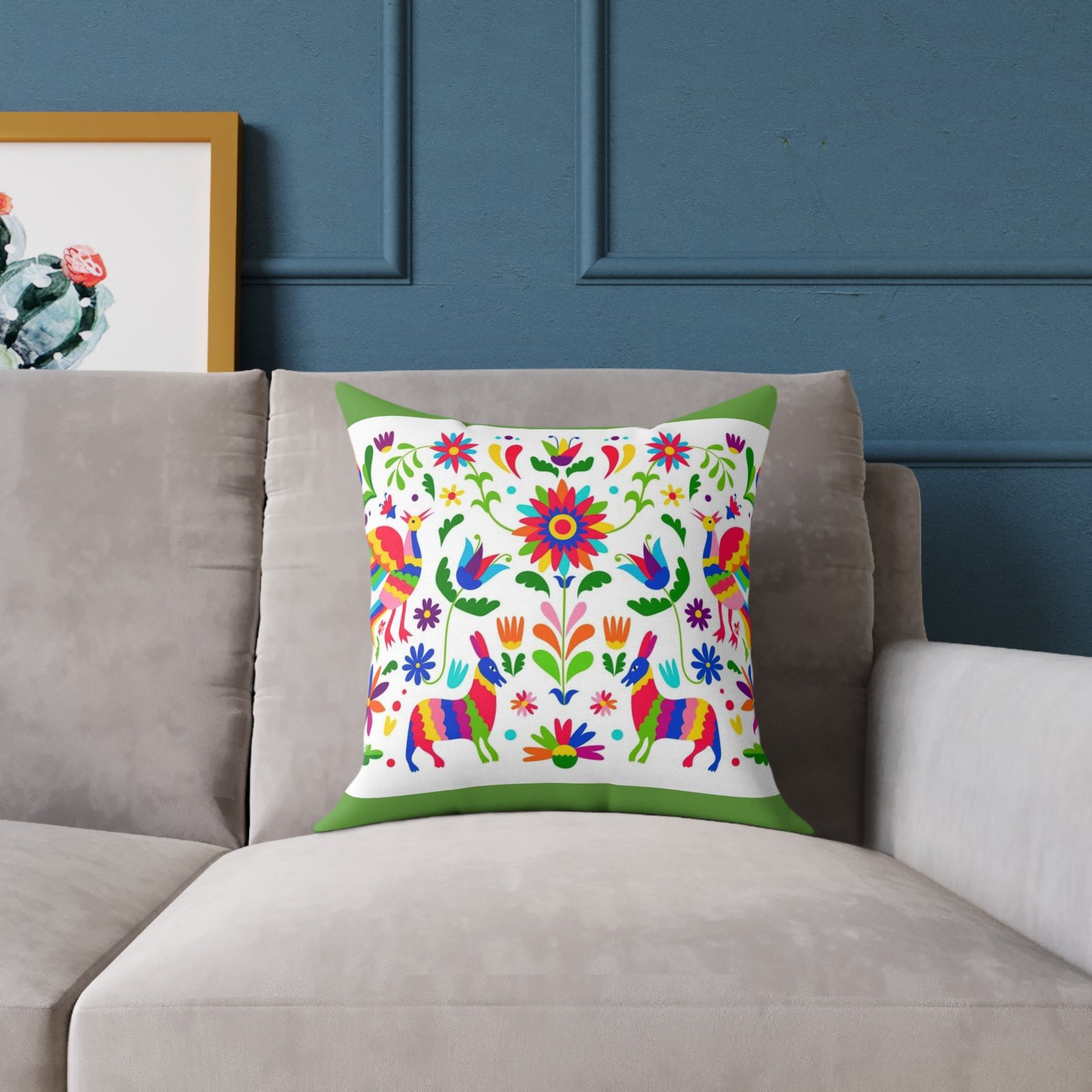 Mexico Square Poly Canvas Pillow - Image 3