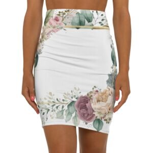 Floral Mid-Waist Pencil Skirt for Women - Perfect for Work or Casual Outings