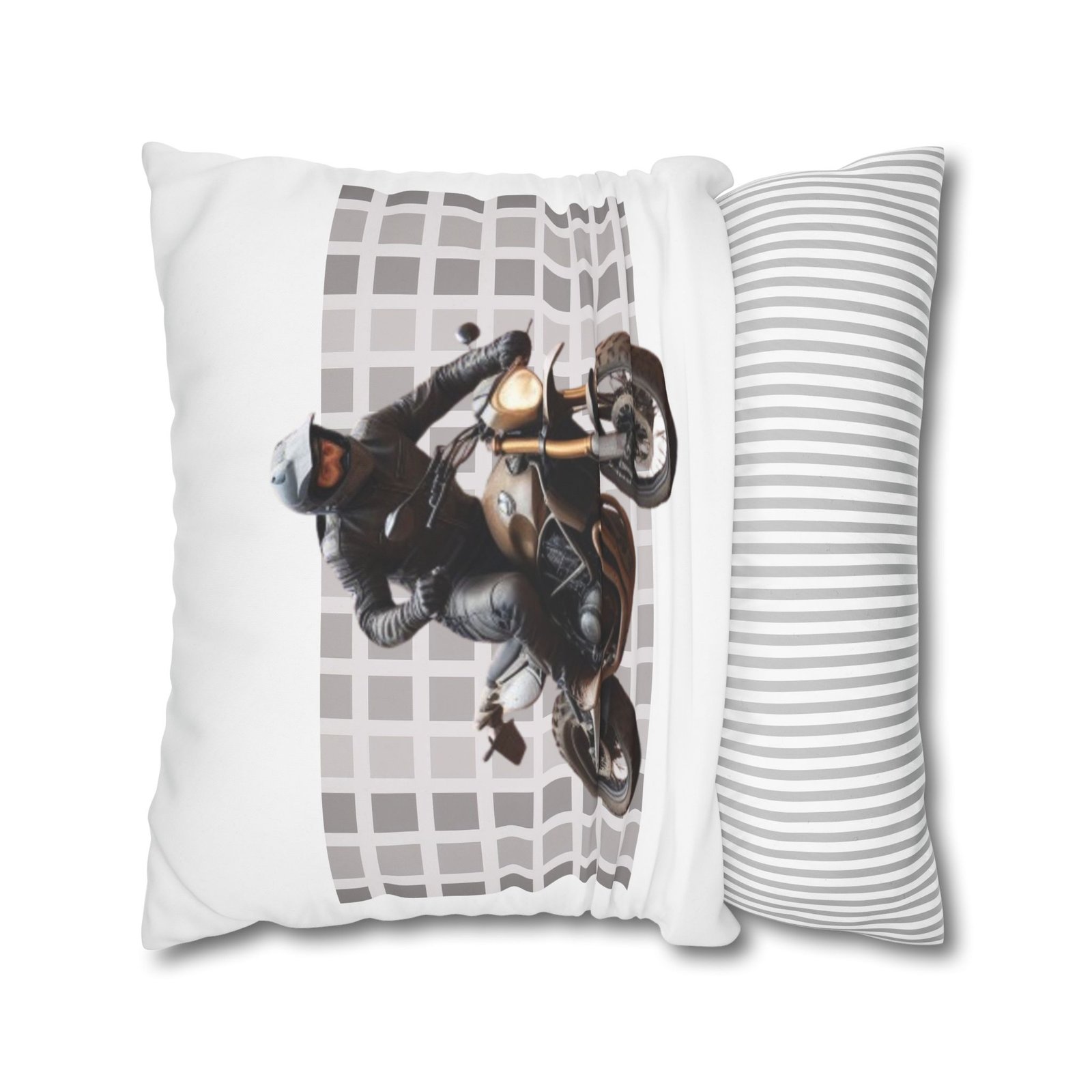 Scrambling Bikes Square Poly Canvas Pillowcase - Image 14