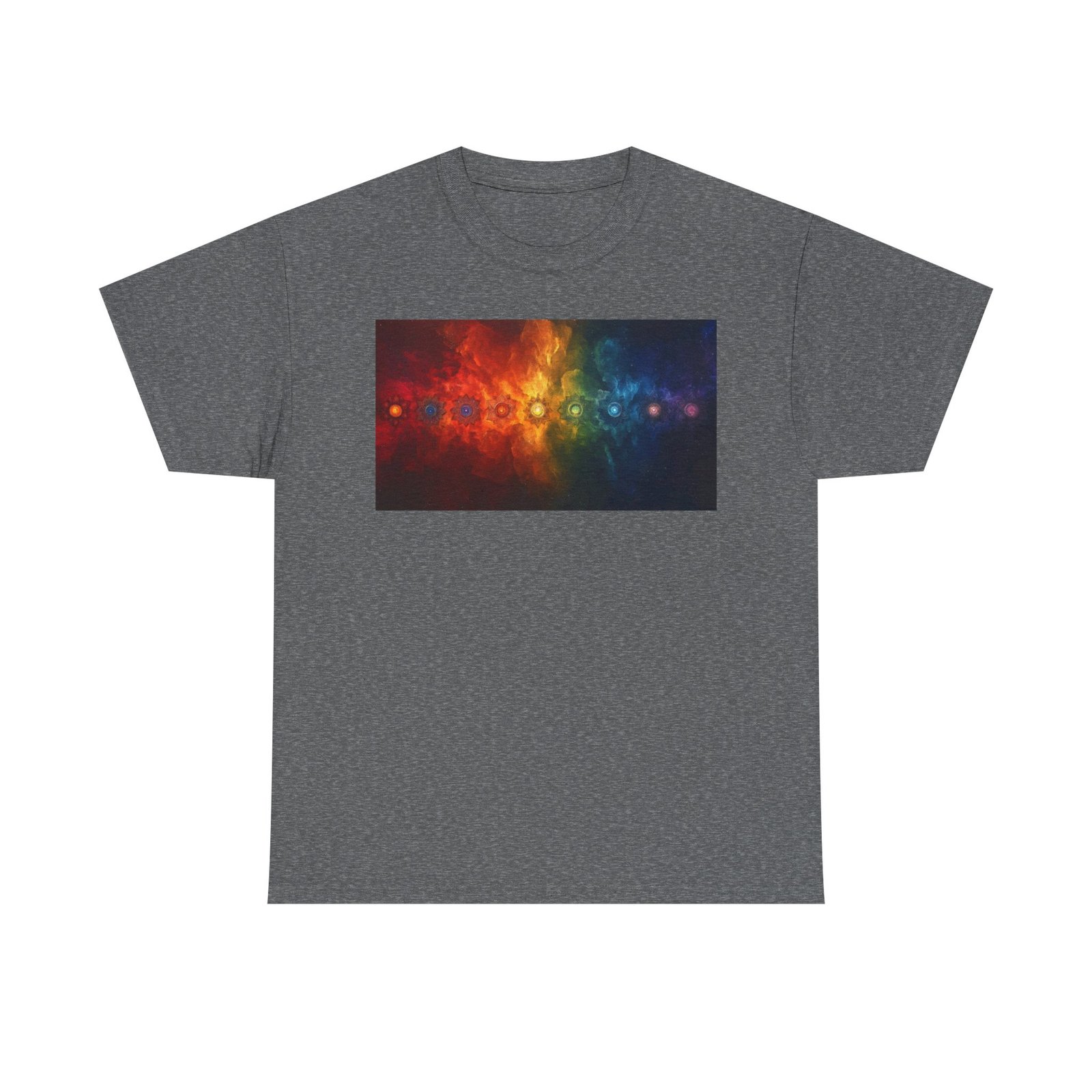 Chakras Yoga Unisex Heavy Cotton Tee - Image 49