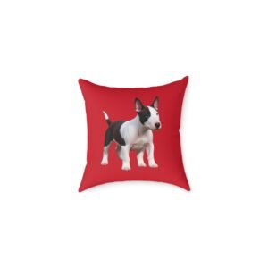 English Bull Terrier Square Poly Canvas Pillow