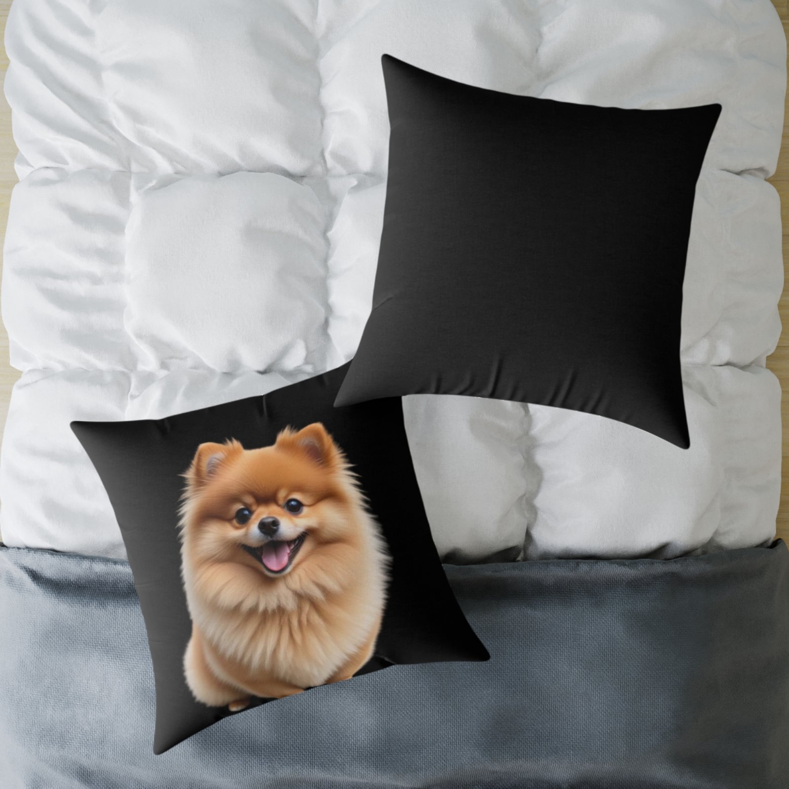 Pomeranian Dog Square Poly Canvas Pillow - Image 20