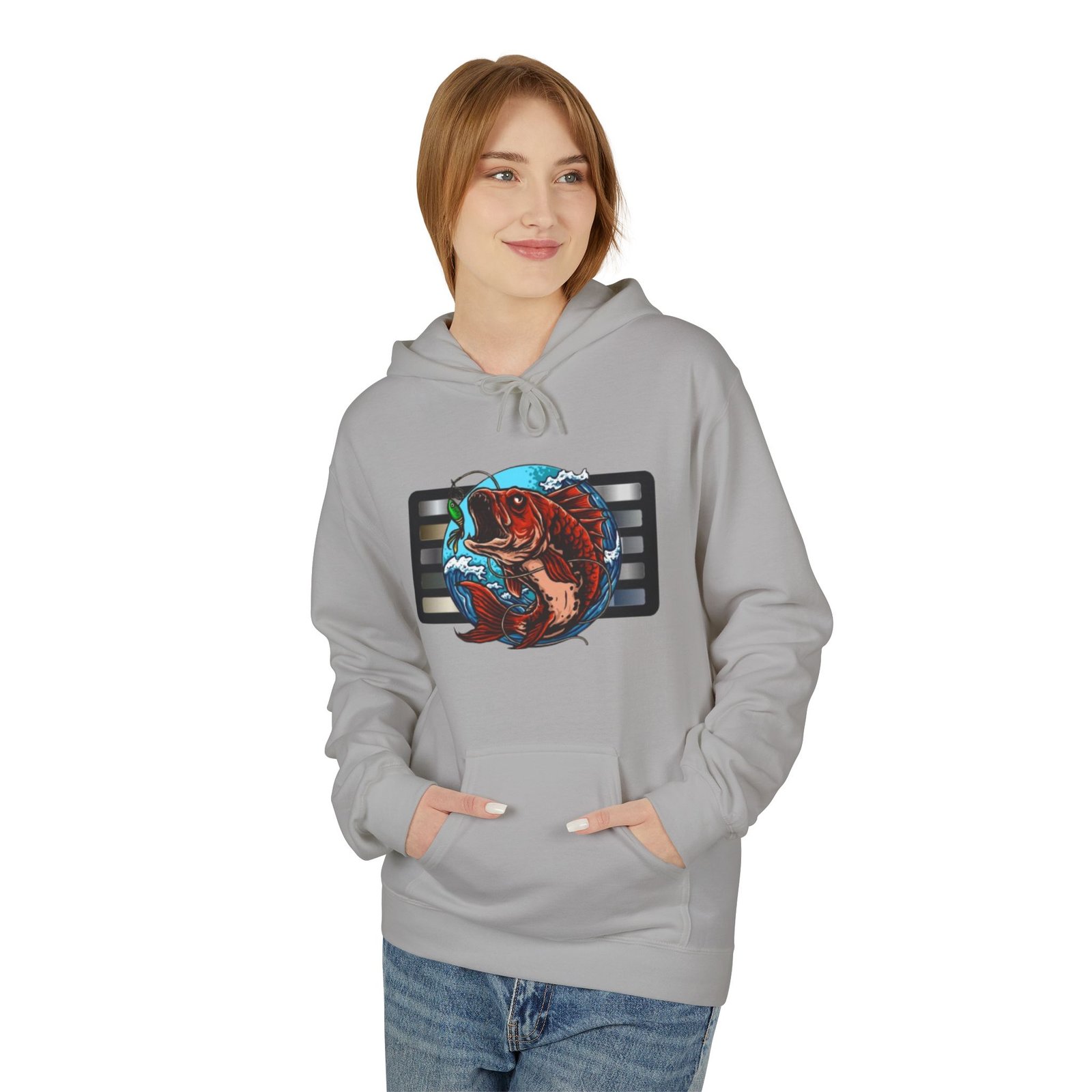Fishing Adventure Water Sport Fleece Hoodie | Perfect Gift for Anglers, Outdoor Enthusiasts, Fishing Trips, Birthdays, and Summer - Image 7