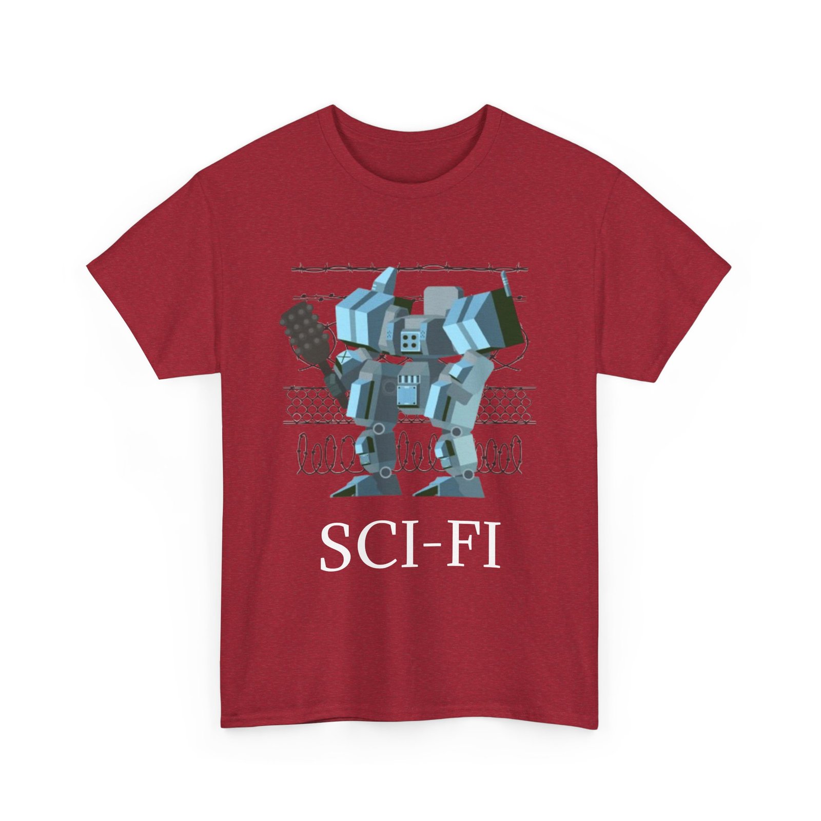 Sci-Fi Robot Futuristic Tee, Unisex Cotton T-Shirt, Geeky Clothing, Perfect Gift for Sci-Fi Lovers, Casual Wear, Unique Graphic Tee - Image 51