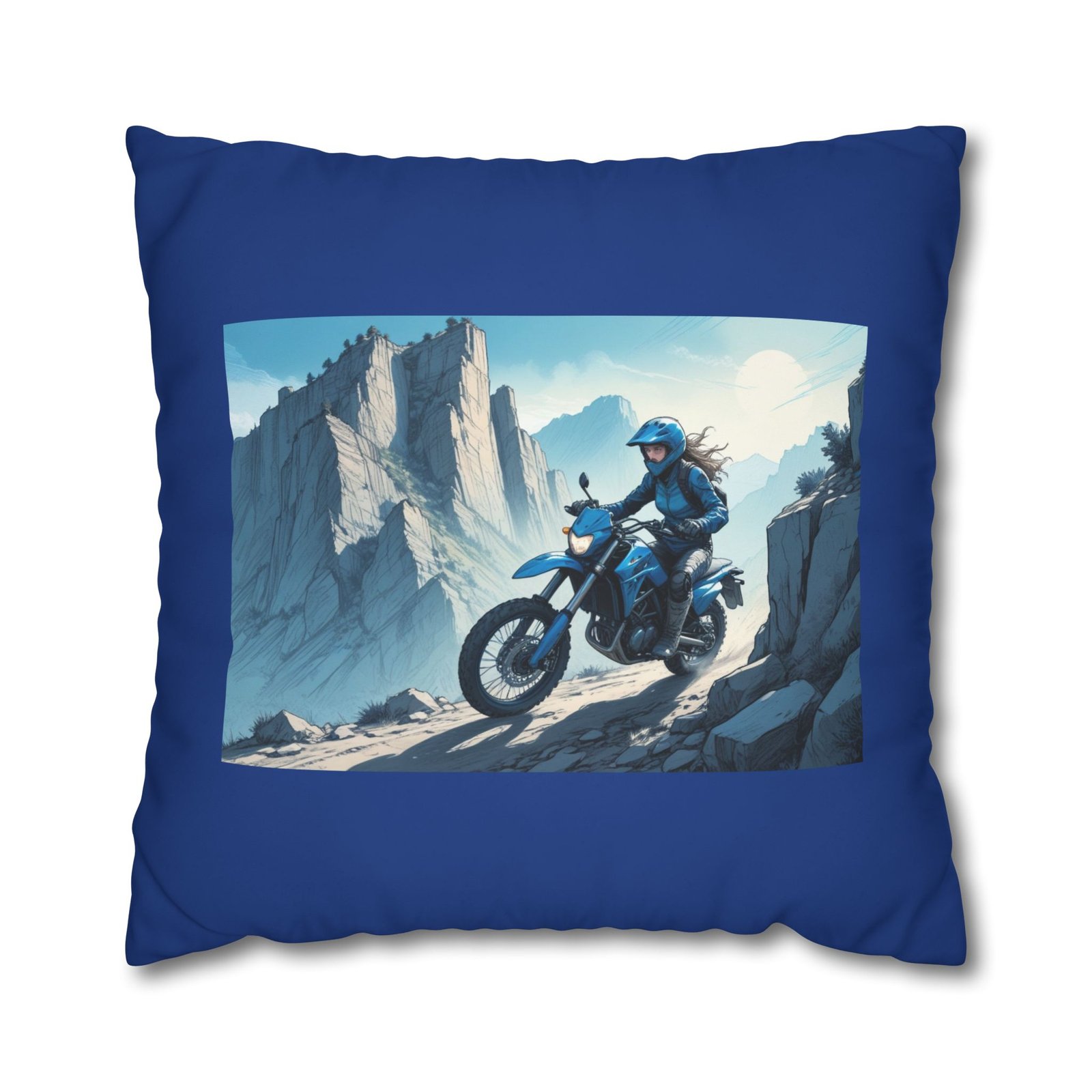 Scrambling Bikes Square Poly Canvas Pillowcase - Image 17