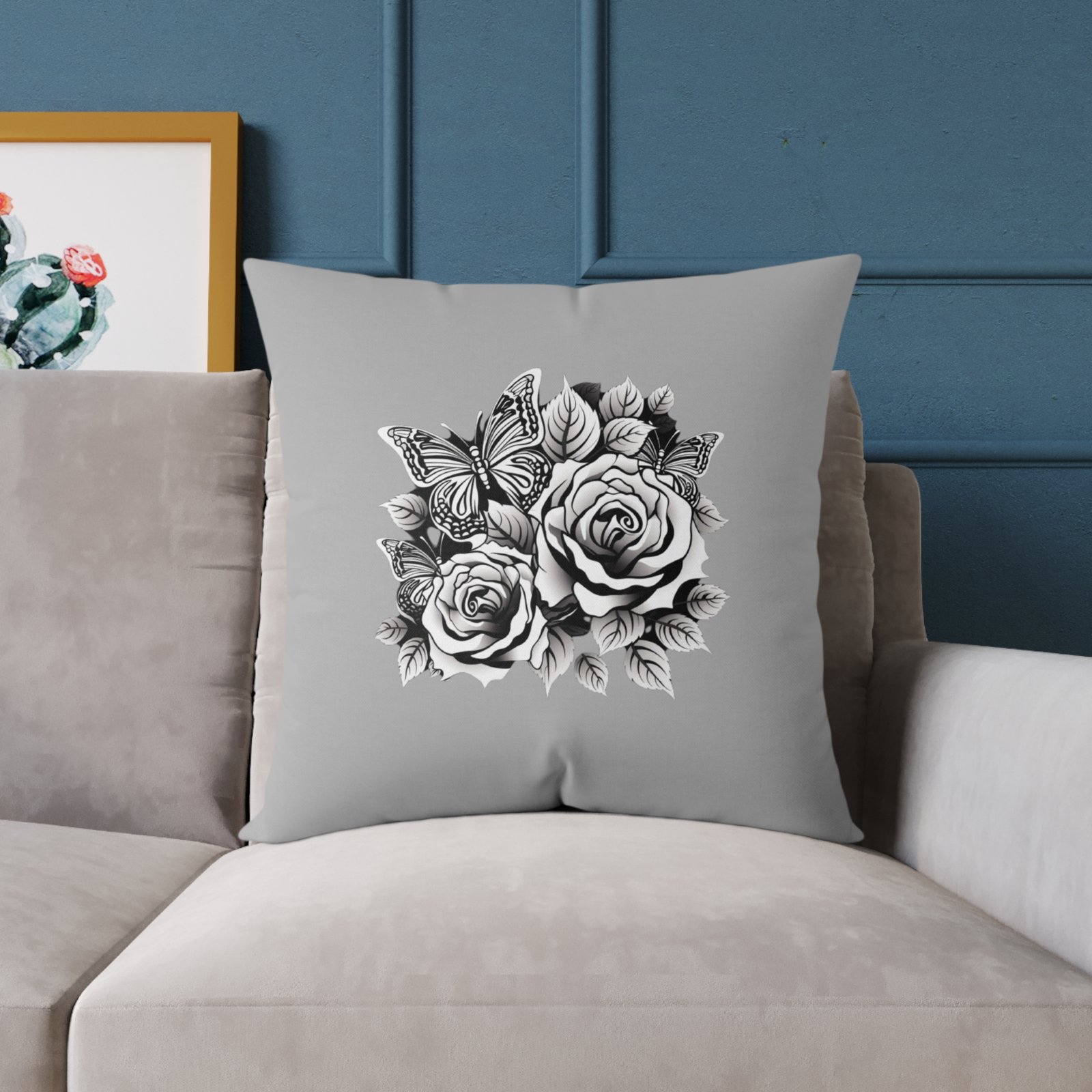 Butterfly Square Poly Canvas Pillow - Image 15