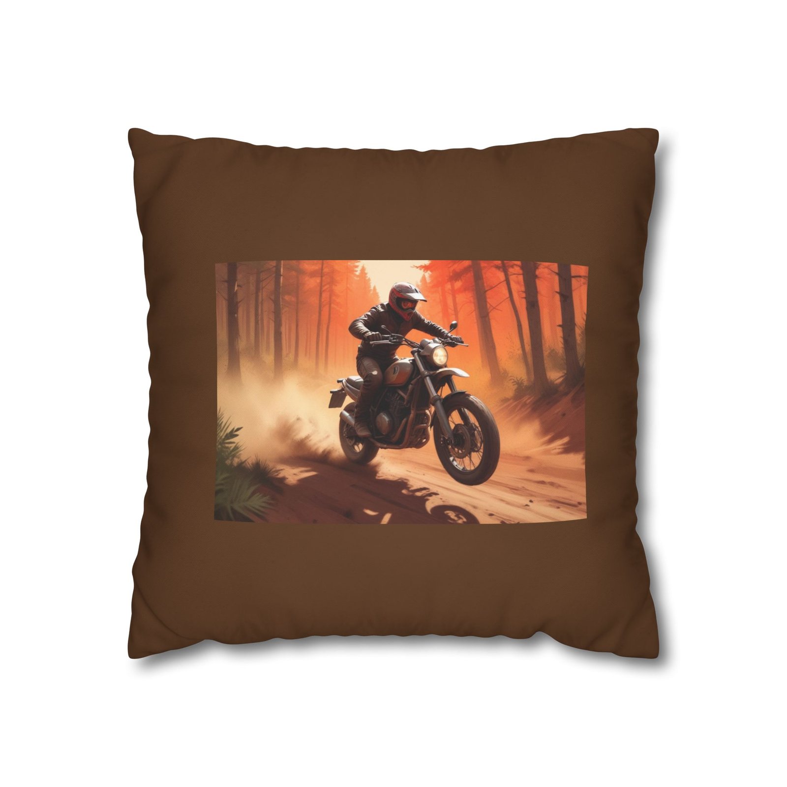 Scrambling Bikes Square Poly Canvas Pillowcase - Image 5