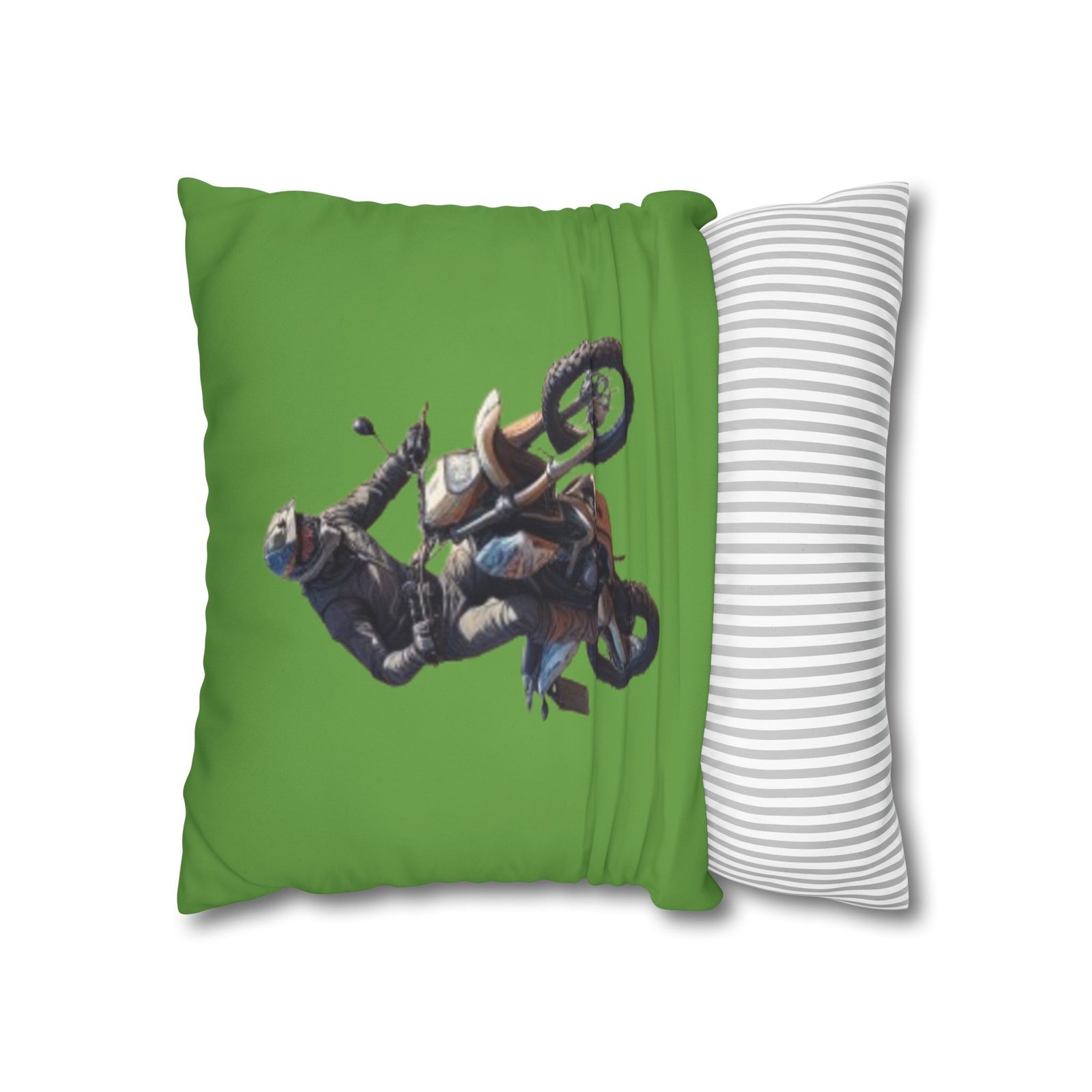 Scrambling Bikes Square Poly Canvas Pillowcase - Image 6