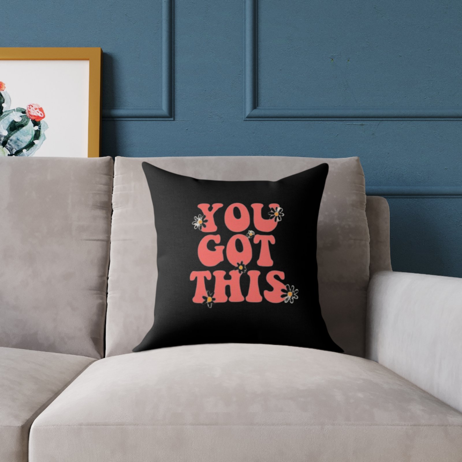 Positivity Self Help Square Poly Canvas Pillow - Image 3