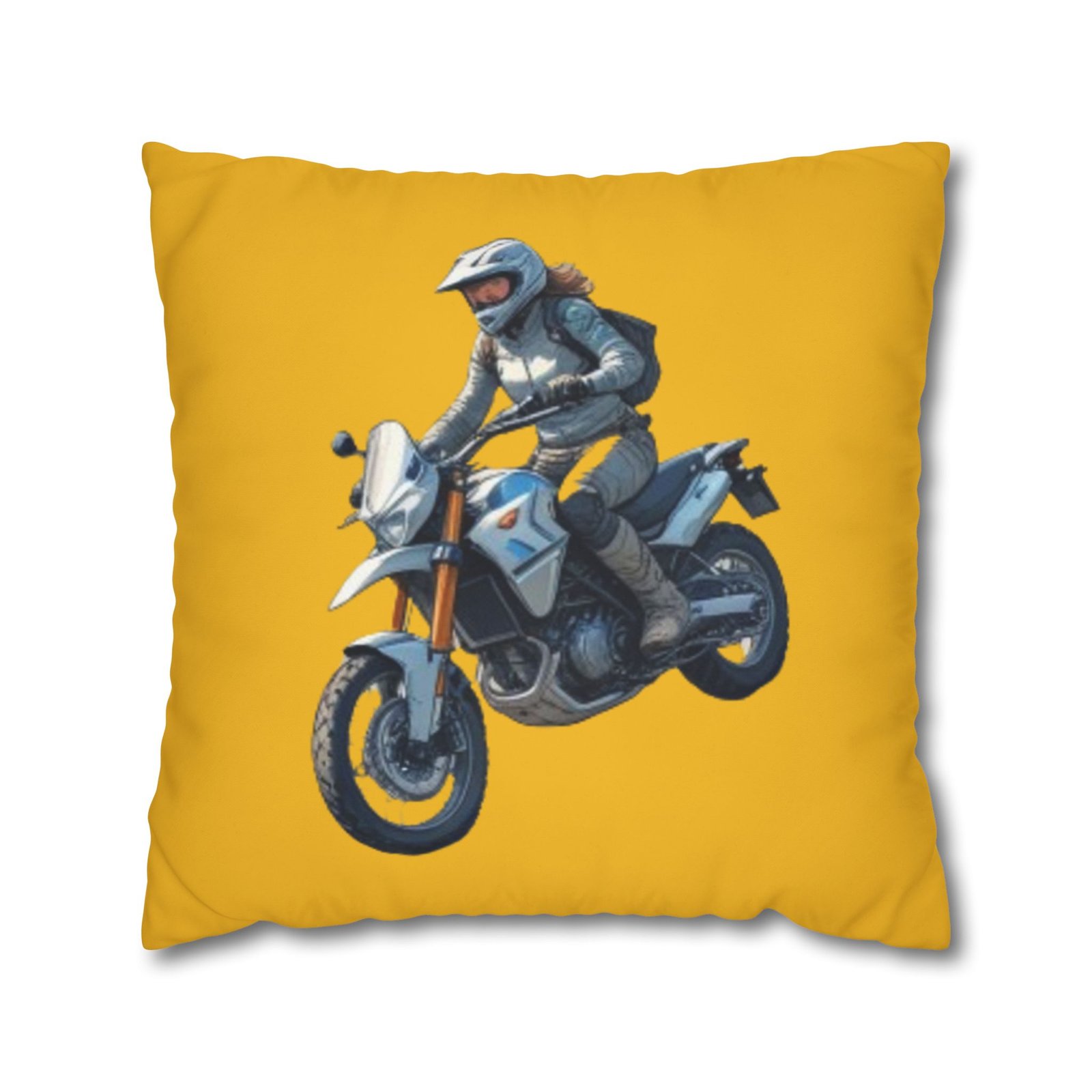 Scrambling Bikes Square Poly Canvas Pillowcase - Image 13