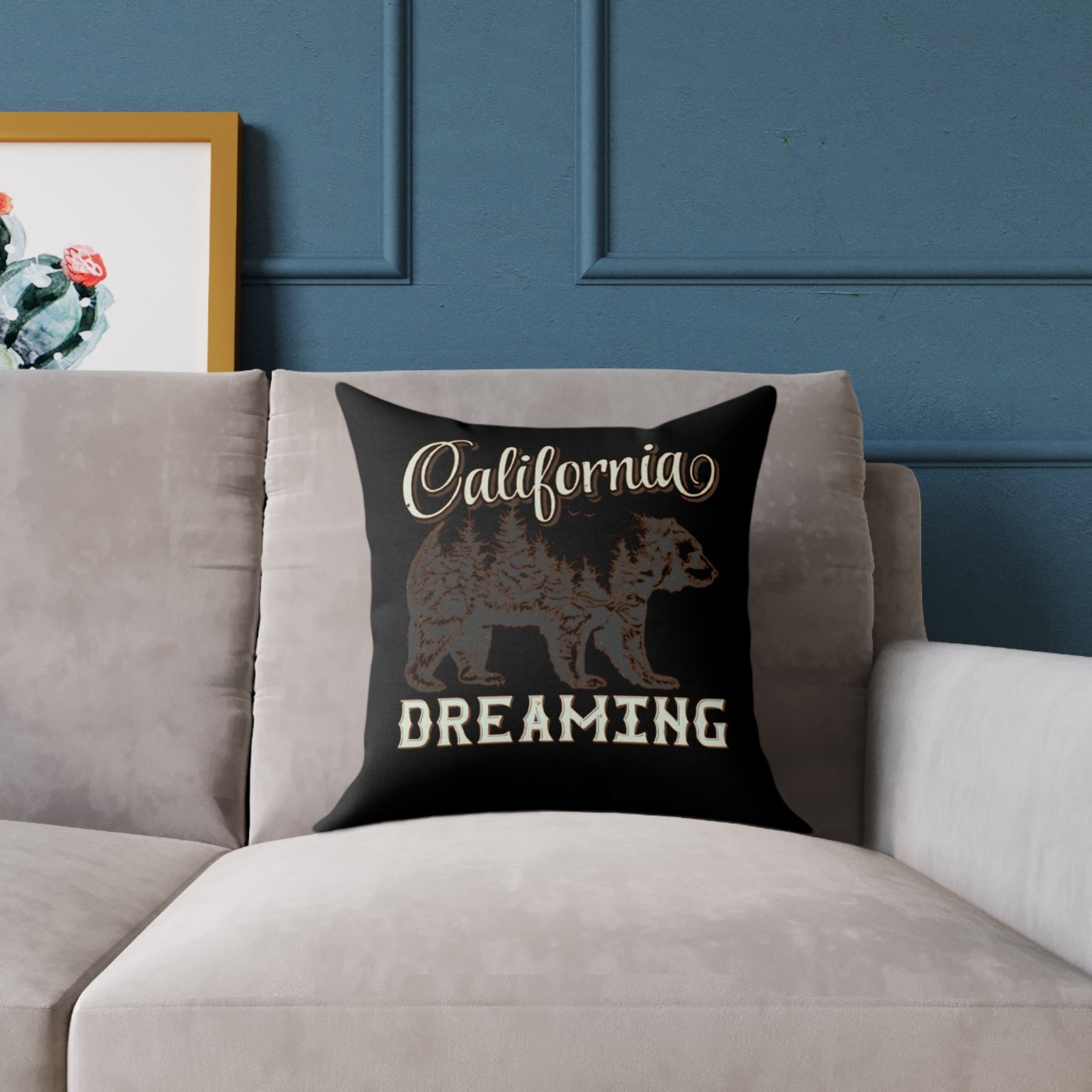 California Dreaming Square Poly Canvas Pillow - Image 3