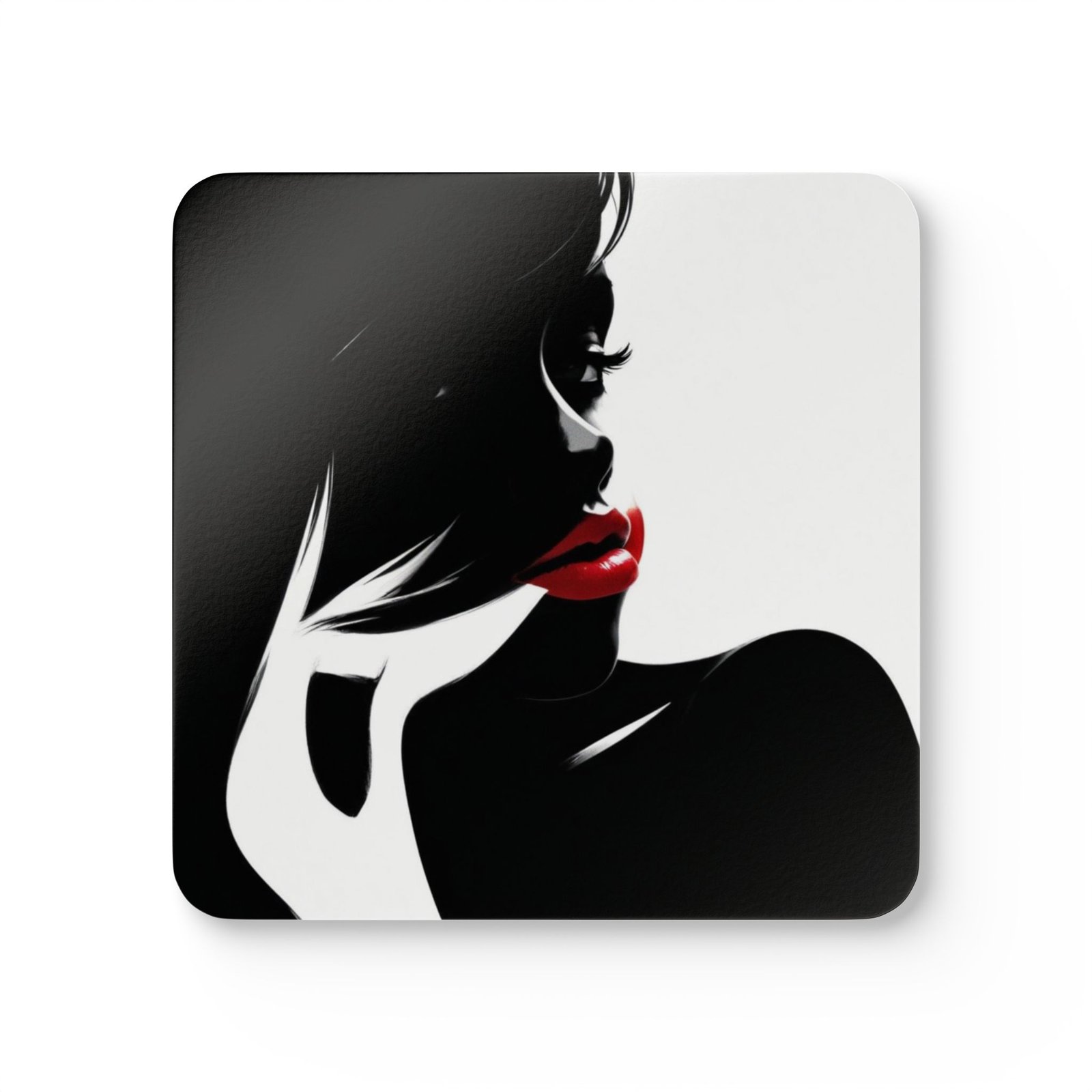 Black And White Corkwood Coaster Set