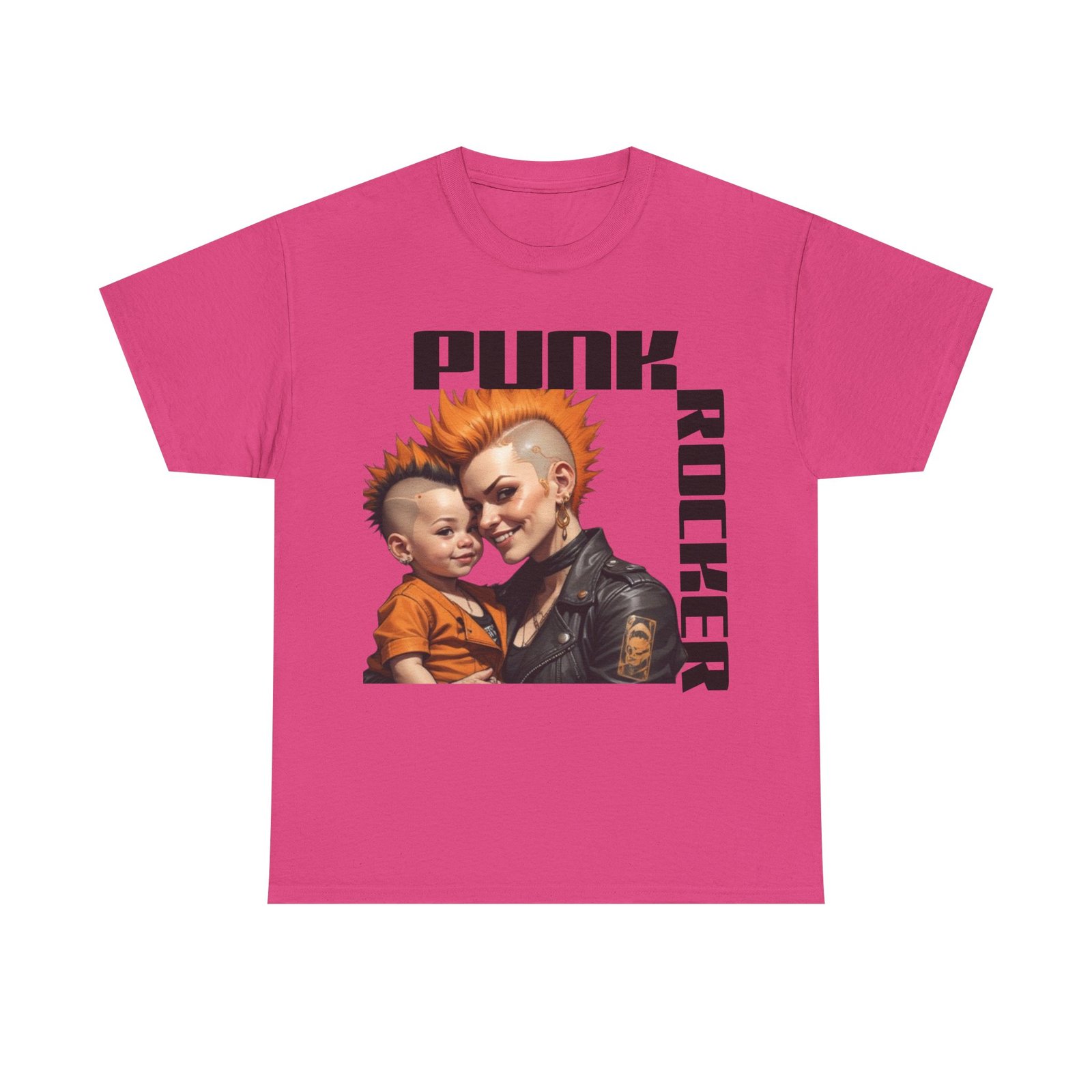 Punk Mother Daughter Father Son Grandparents Grandkids Matching Unisex Heavy Cotton Tee - Image 65
