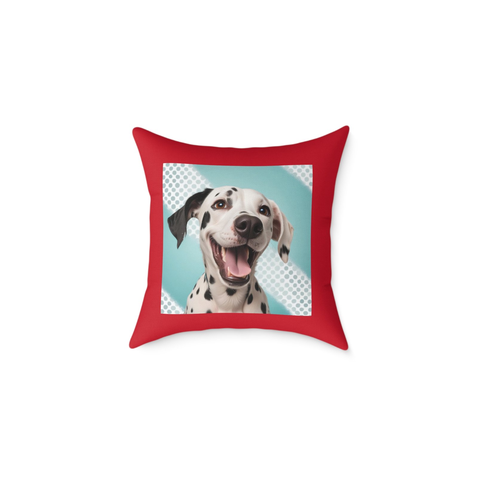 Dalmatian Pet Dog Puppy Cushion 08 .Square Poly Canvas Pillow 08 - Image 5