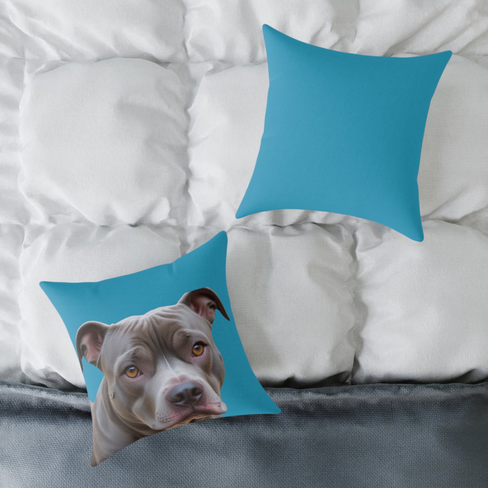 Staffordshire Bull Terrier Square Poly Canvas Pillow - Image 8