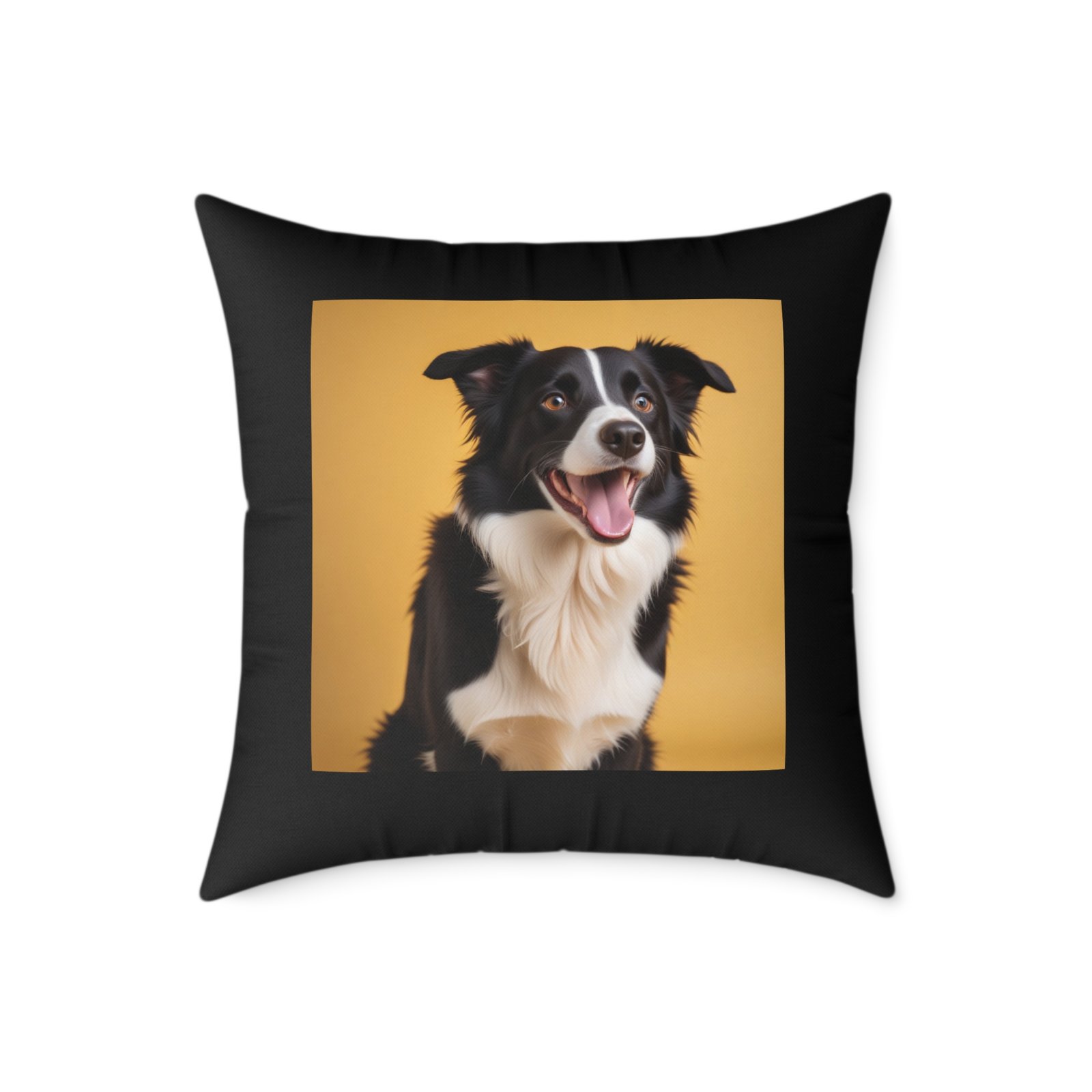 Border Collie Dog Pet Puppy Cushion .Square Poly Canvas Pillow 08 - Image 13