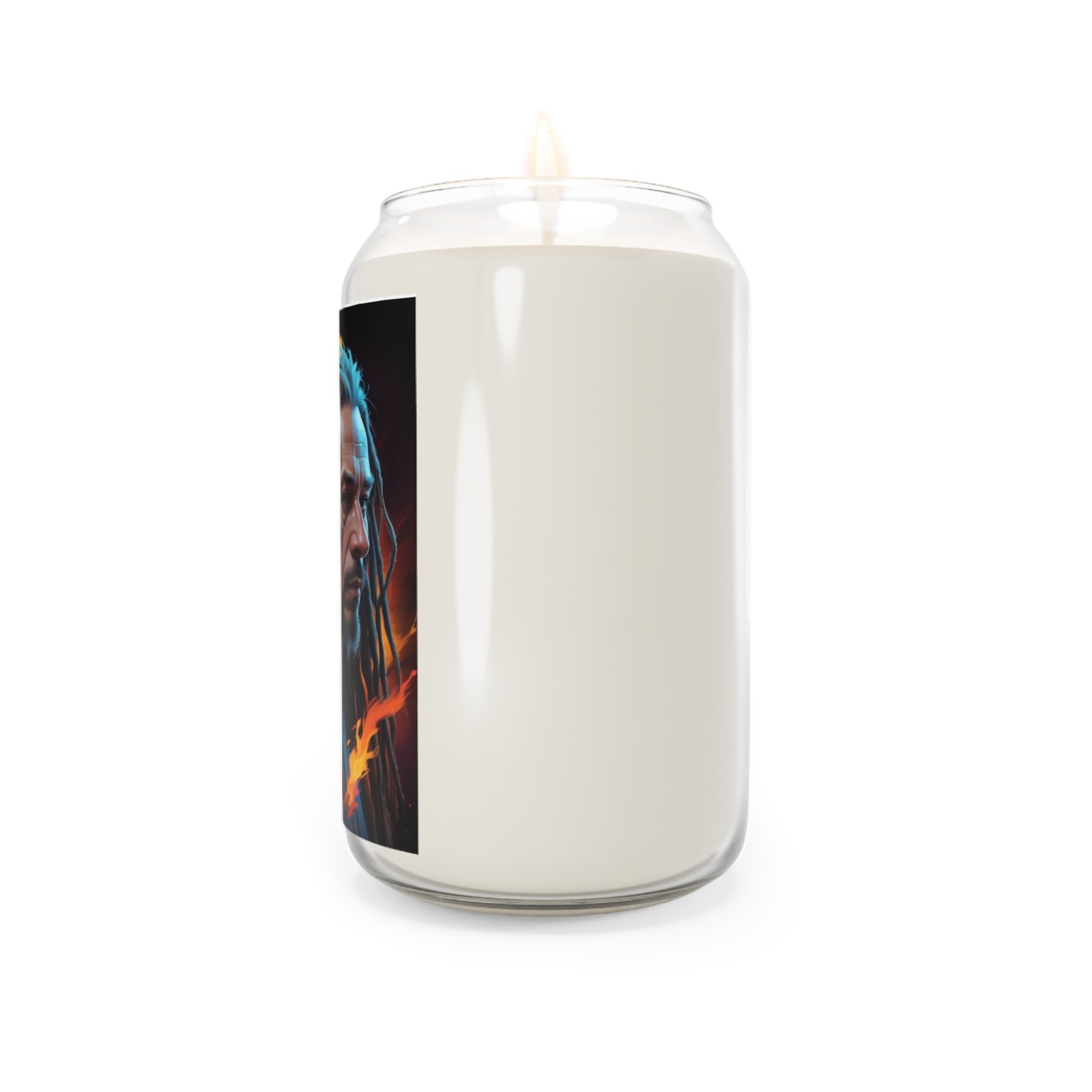 Scented Candle, Rasta Reggae Dreadlocks Design, 13.75oz - Image 2