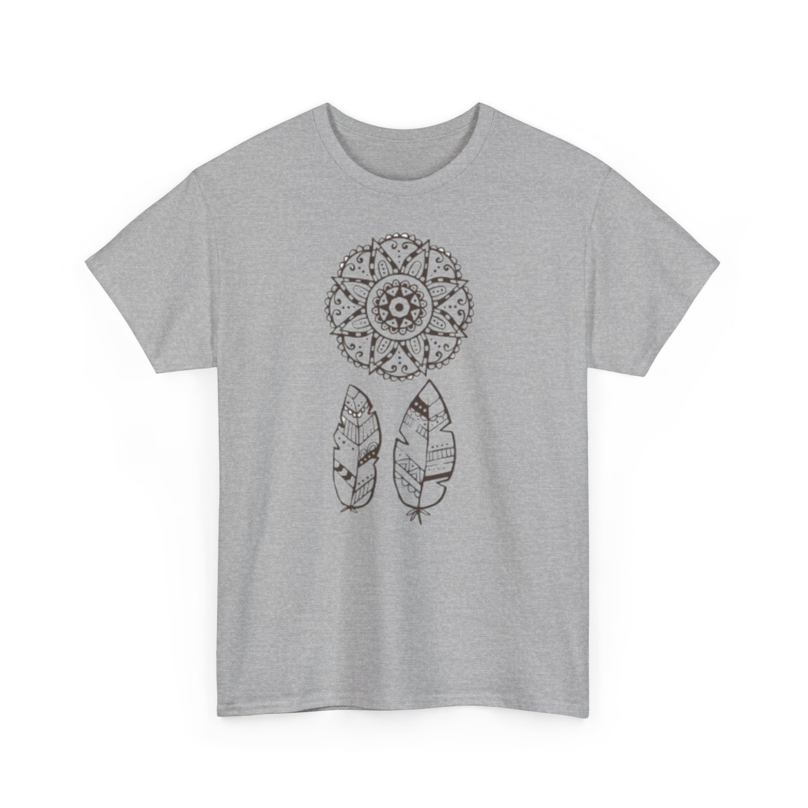Vibrant Dream Catcher Tattoo Unisex Heavy Cotton Tee, Soft Graphic Tee, Casual Wear, Festival Shirt, Gift for Flower Lovers - Image 11