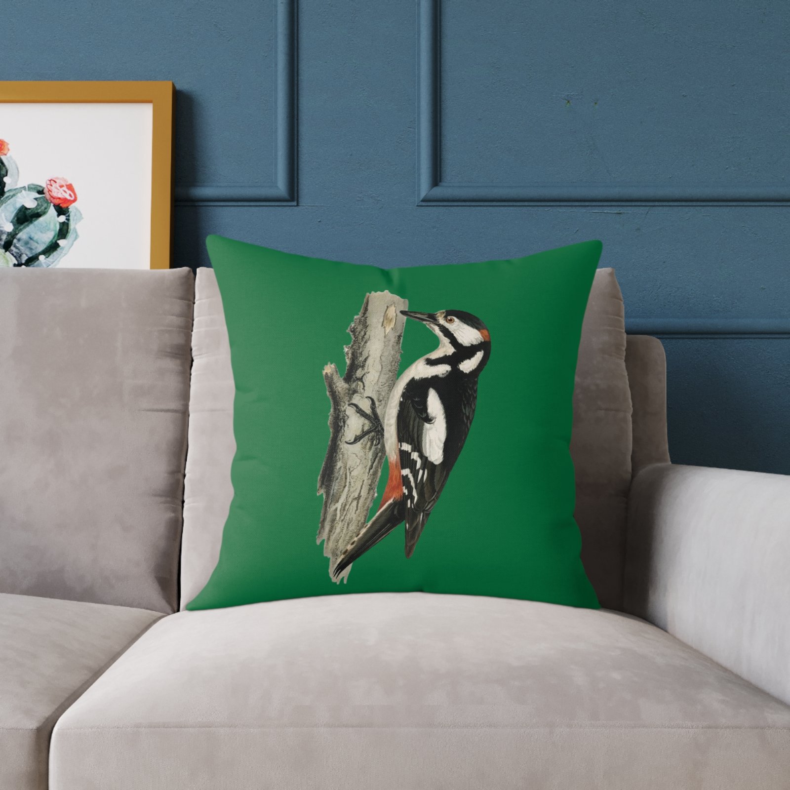 Bird Design Square Poly Canvas Pillow - Image 11