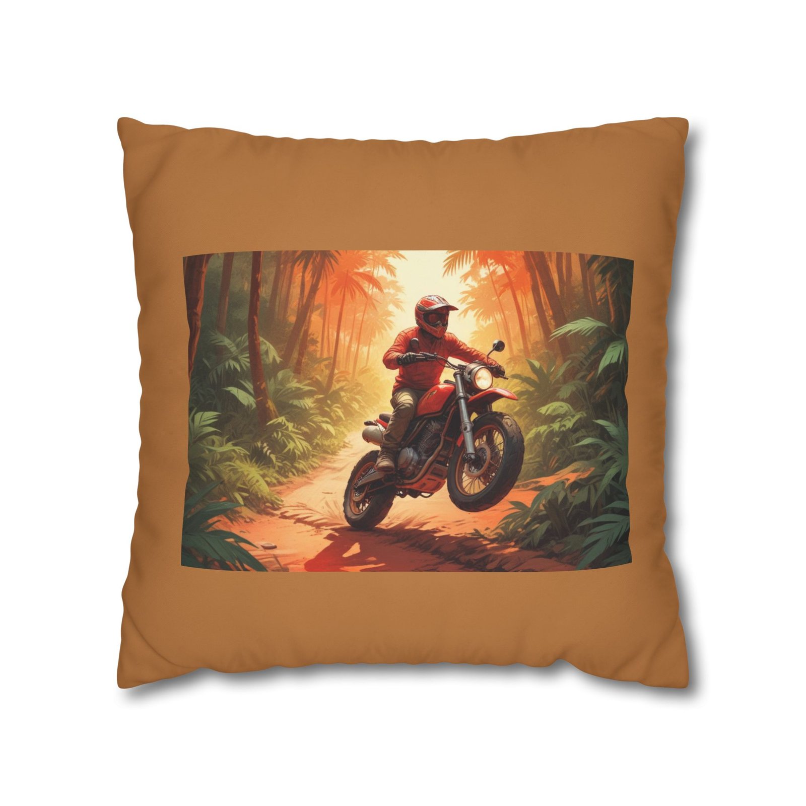 Scrambling Bikes Square Poly Canvas Pillowcase - Image 9