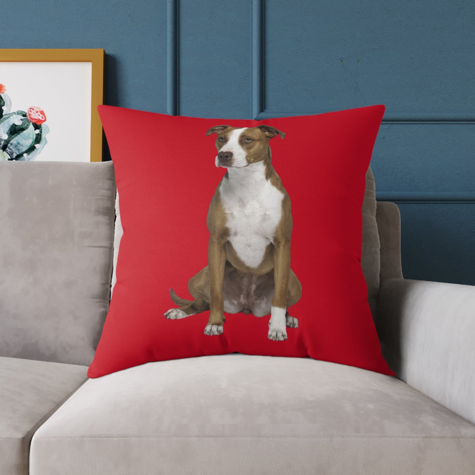 Staffordshire Bull Terrier Square Poly Canvas Pillow - Image 19