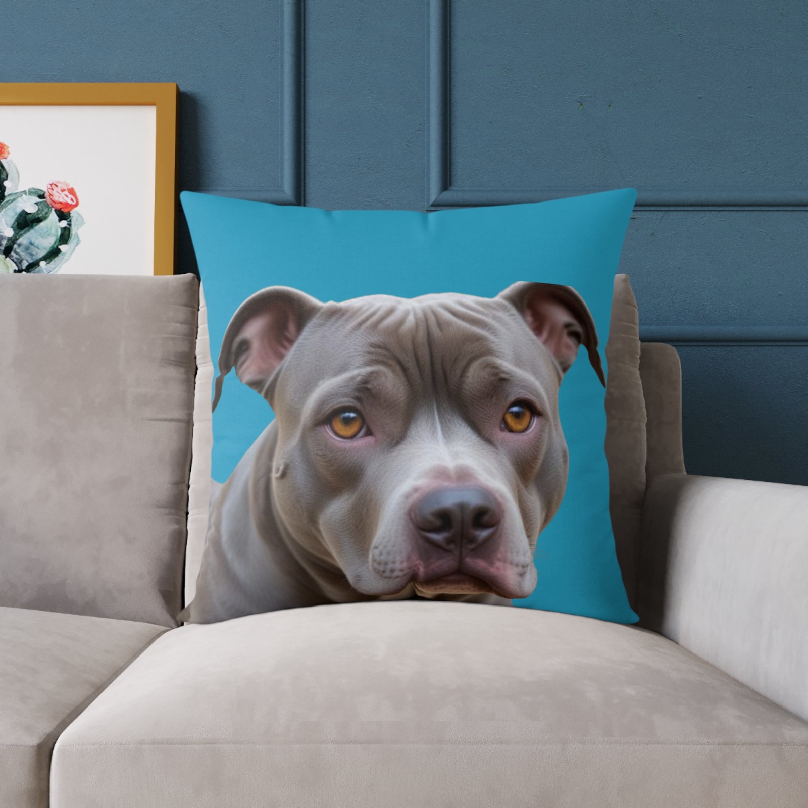 Staffordshire Bull Terrier Square Poly Canvas Pillow - Image 15