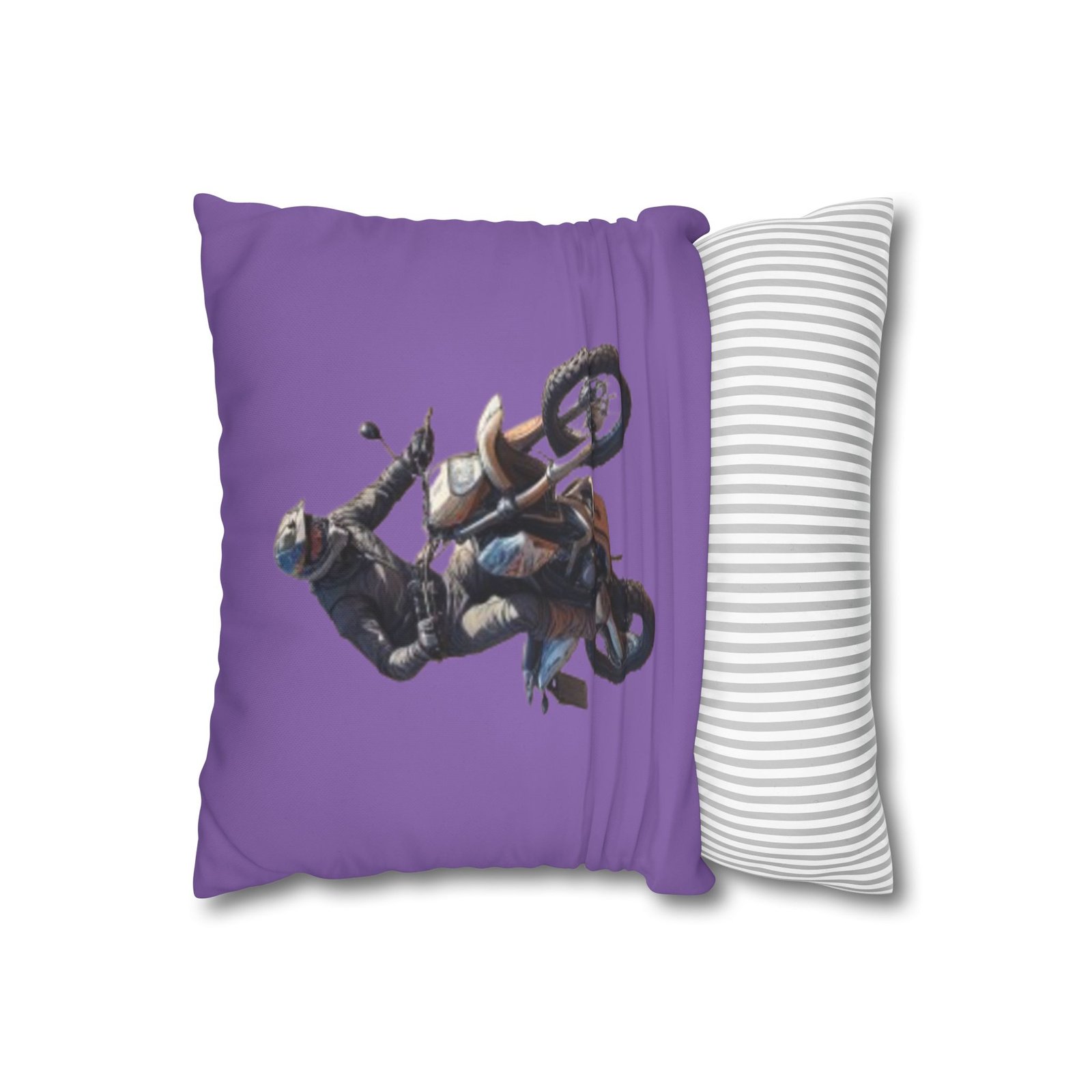 Scrambling Bikes Square Poly Canvas Pillowcase - Image 2