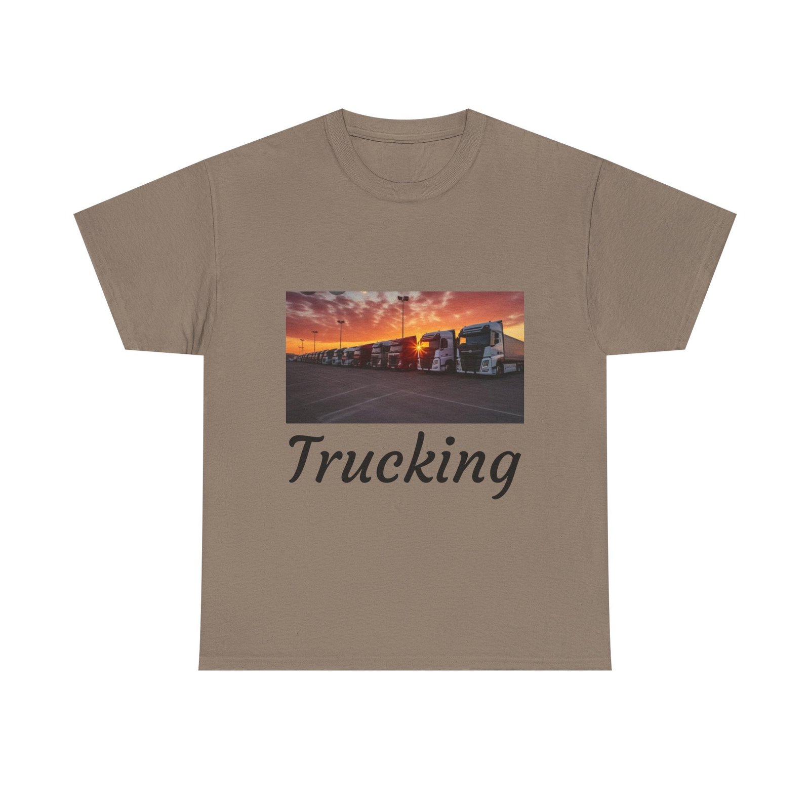 Truckers Lorry Transport Truckers Lorry Unisex Heavy Cotton Tee - Truckers Life, Casual Tee, Truck Driver Gift, Travel Apparel, Road Trip Shirt, Everyday Comfort - Image 9