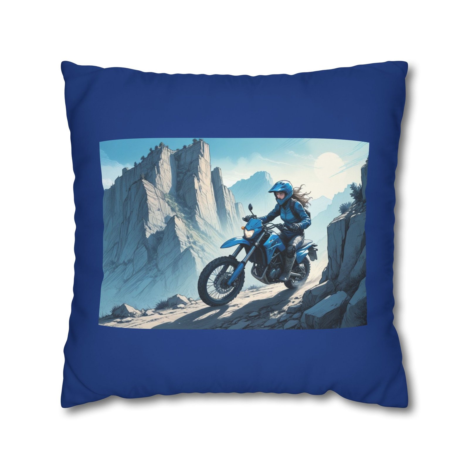 Scrambling Bikes Square Poly Canvas Pillowcase - Image 13