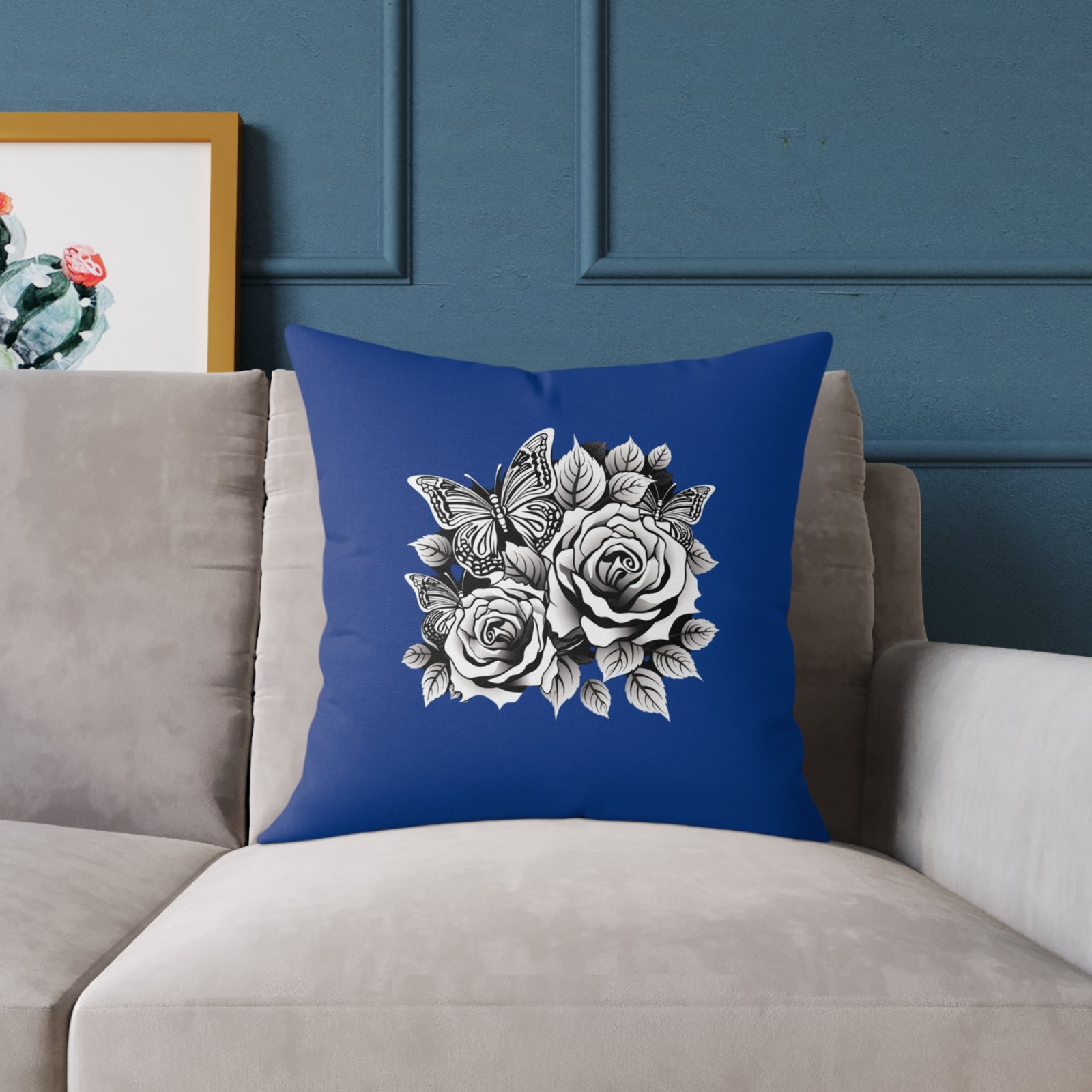 Butterfly Square Poly Canvas Pillow - Image 11