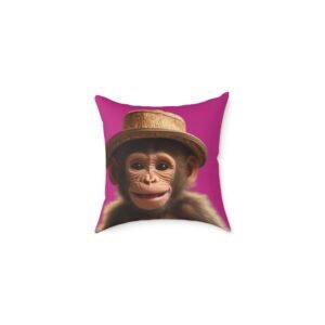 Monkey  Square Poly Canvas Pillow